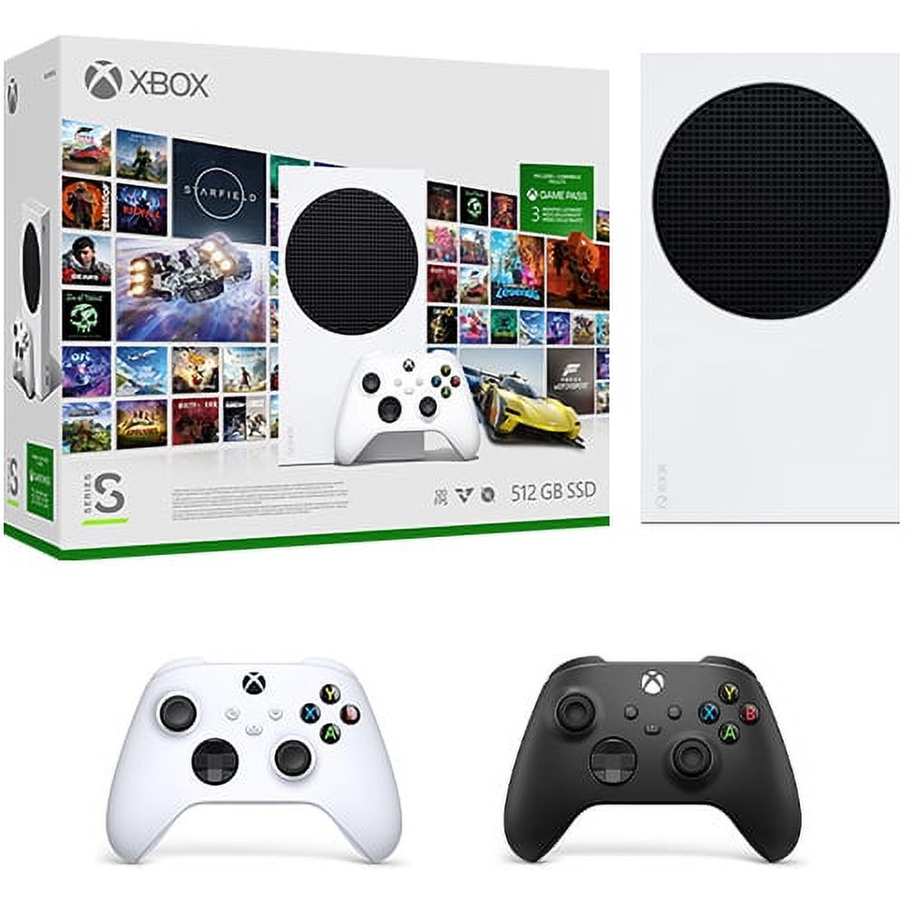 Xbox Series S 512GB SSD Console + Xbox Wireless Controller Carbon Black -  Includes Xbox Wireless Controller - Up to 120 frames per second - 10GB RAM